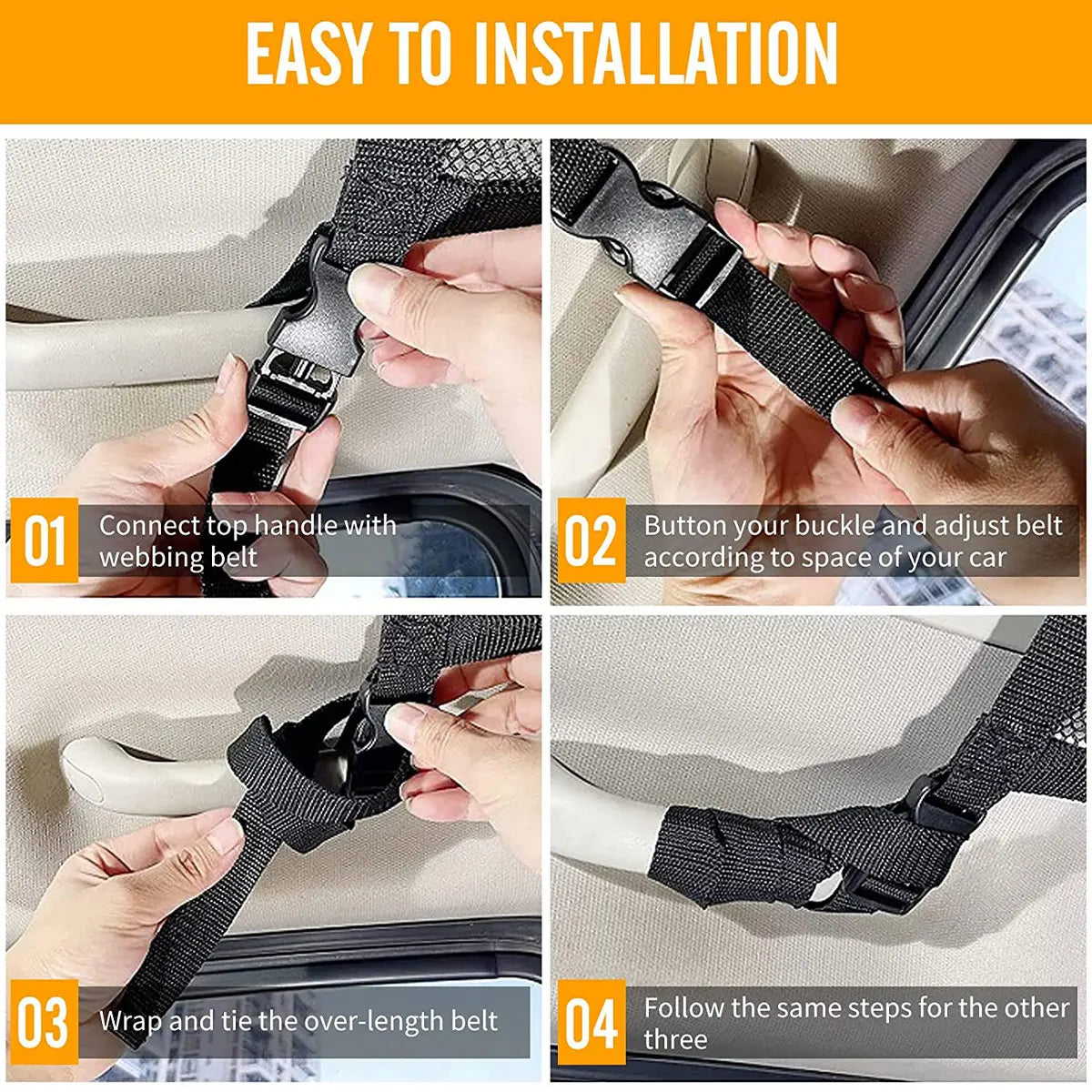 Car Strong Net Bag Load-Bearing Mesh Car Roof Storage Capacity Car Ceiling Auto Accessories Organizer Large Journey Space Saving Zpaxo