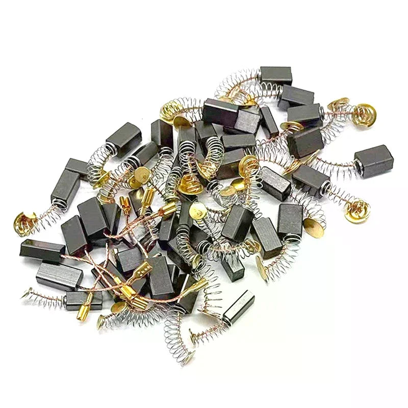 50pcs Carbon Brush Replacement Kit Fit For Drills Sanders Grinders & Motors Durable Motor Parts Zpaxo