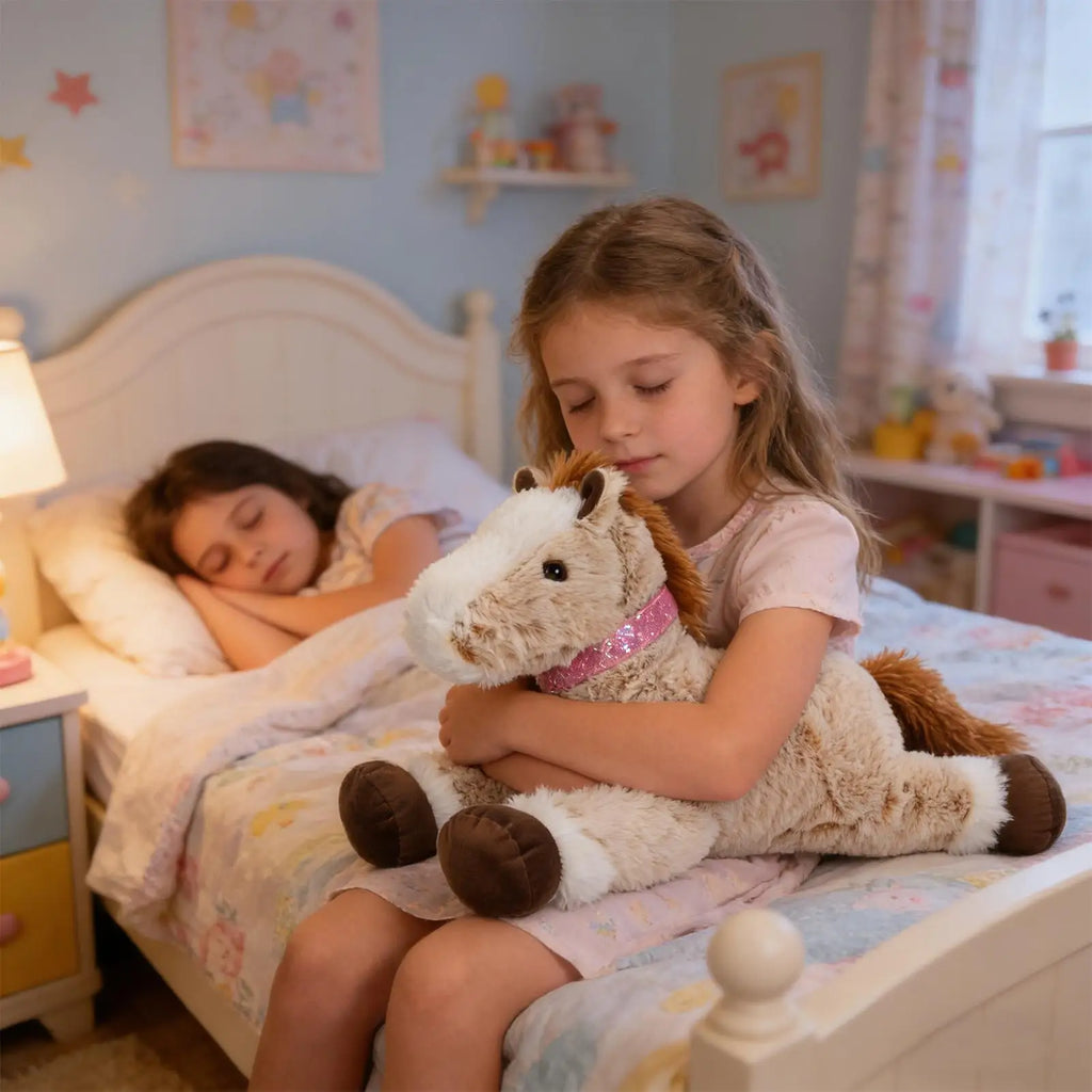 Plush Horse Doll Cute Animal Pillow Plush Horse Toy For Bed For Living Room Bedroom Shelf Study Nursery Girlfriend Wife Friend Zpaxo