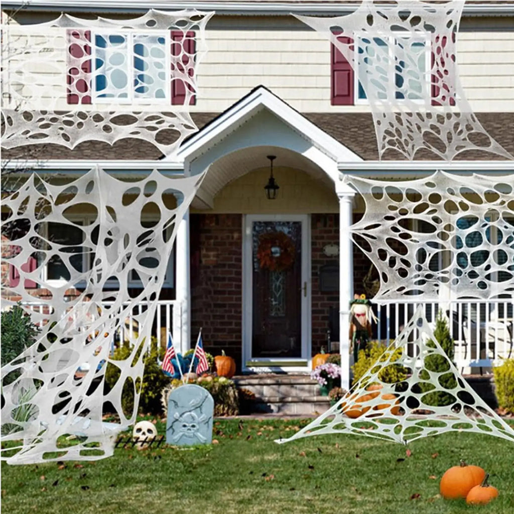Halloween Creepy Cloth Halloween Gauze Spooky Spider Web Scene Prop Photo Booth Backdrop Horror Supplies For Branches Fence Zpaxo