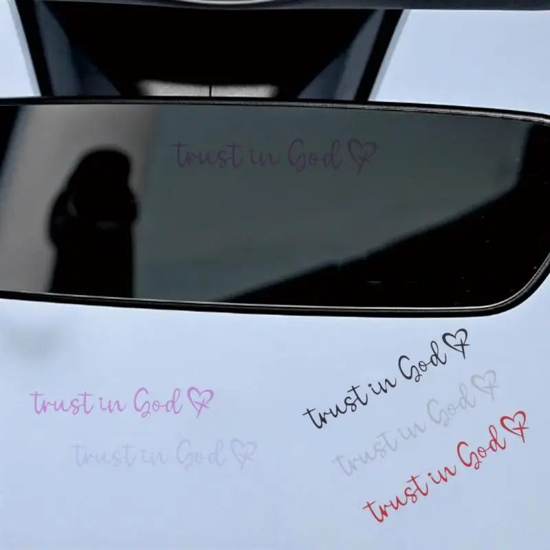 Christian Faith Heart Car Decal – Trust in God Bible Verse
