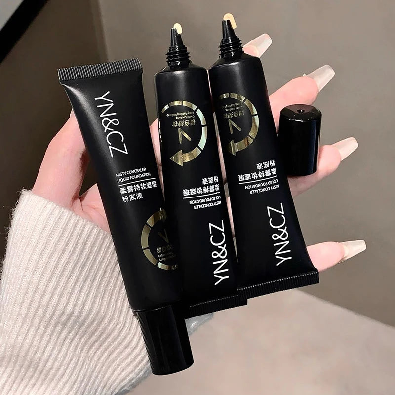 White Liquid Foundation Full Coverage White Foundation for Halloween Goth Makeup Creamy Liquid Formula High Concealer Face Paint Zpaxo