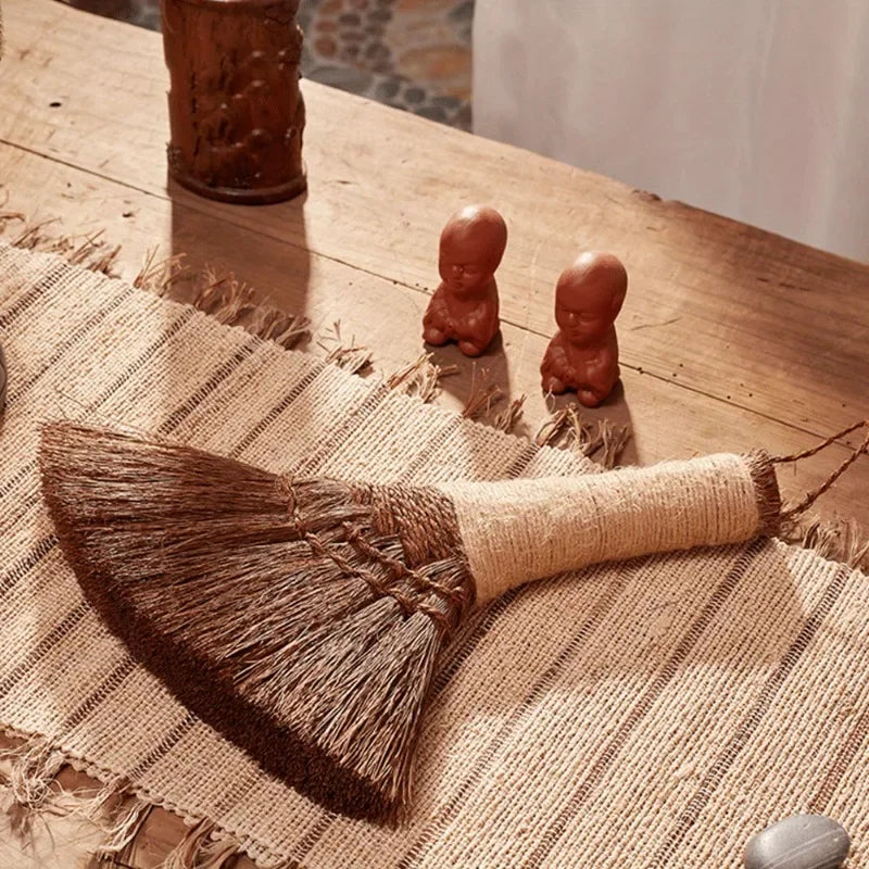 1 PC Small Broom Bamboo Hand Palm Heavy Duty Brooms Cleaning Accessory Short Handle Desk Dust Zpaxo