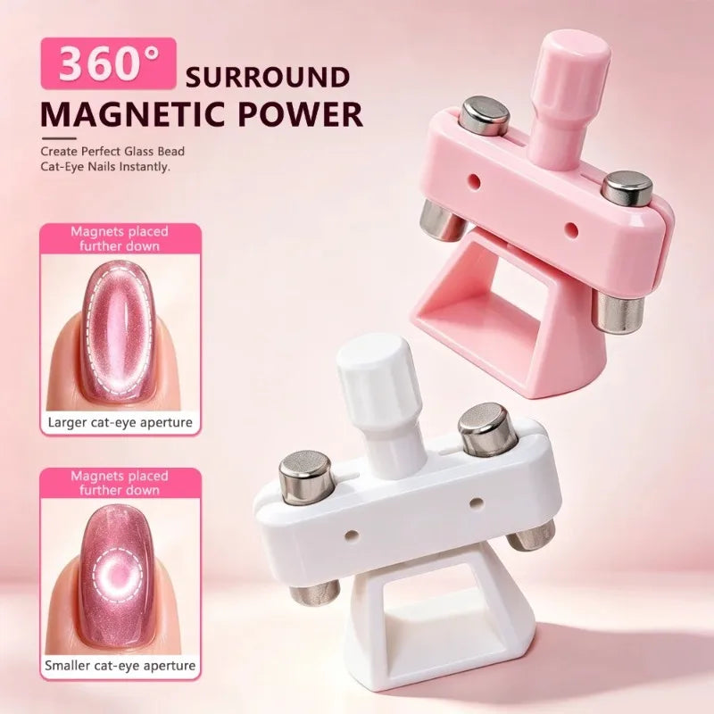 Rotatable Glass Bead Cat-eye Nail Art Magnet Gyroscope Strong No