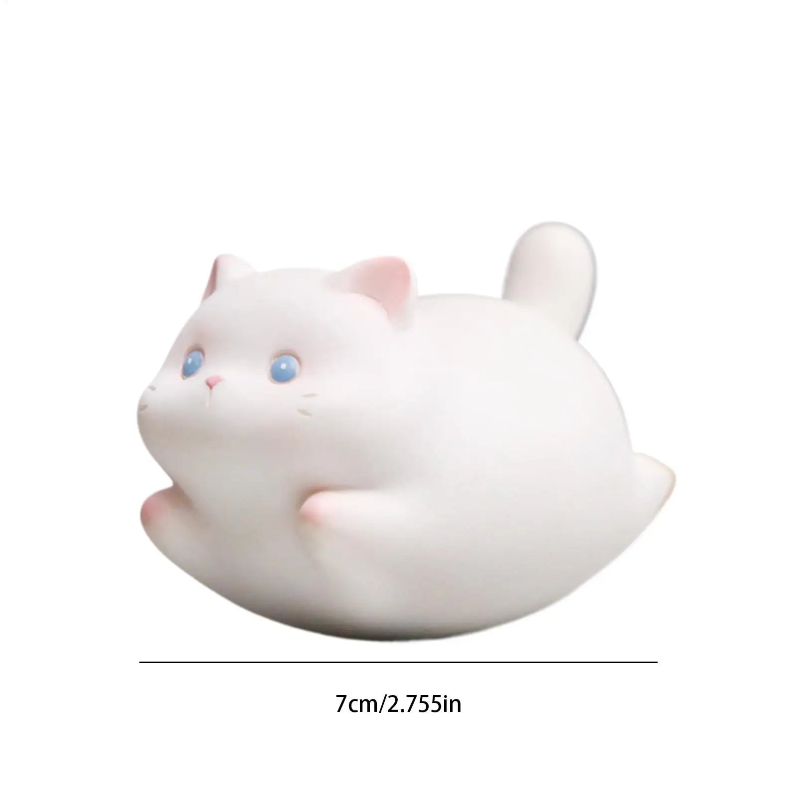 Small Cat Figurines Rocking Cute Decor Miniature Desk Home Office