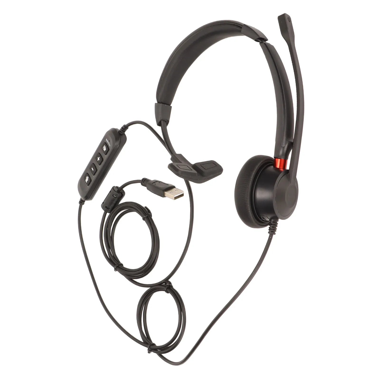 Call Center Headset ENC Active Noise Cancellation USB Business Single