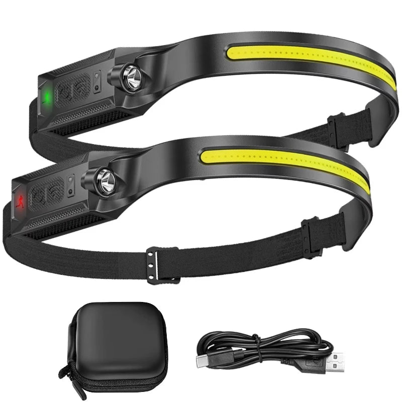 KDULIT LED Headlamp USB Rechargeable 5-Mode IP65 Waterproof
