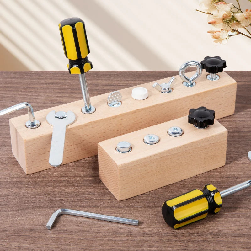 Kids Wooden Screw Nut Disassembly Toy - Early Education Montessori Fine Motor Skills Trainingimprove Patience And Concentration Zpaxo