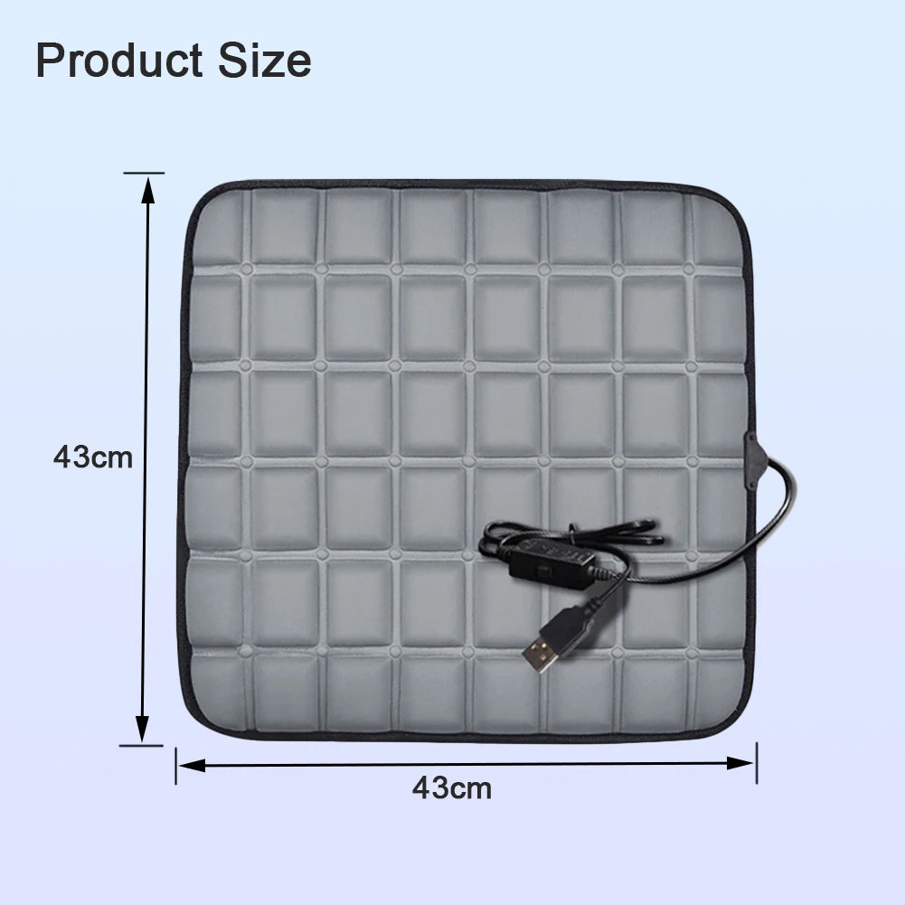 Electric Winter Warm Seat Cover USB 5V Heated Car Seat Cushion Comfortable Non Slip Scratch Resistant Auto Interior Accessories Zpaxo