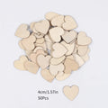 50/100/200Pcs Unfinished Wooden Hearts for Crafts 1-6cm Heart Blank Wood Ornaments Birthday Wedding Party Christmas Decor Zpaxo 4cm 50pcs