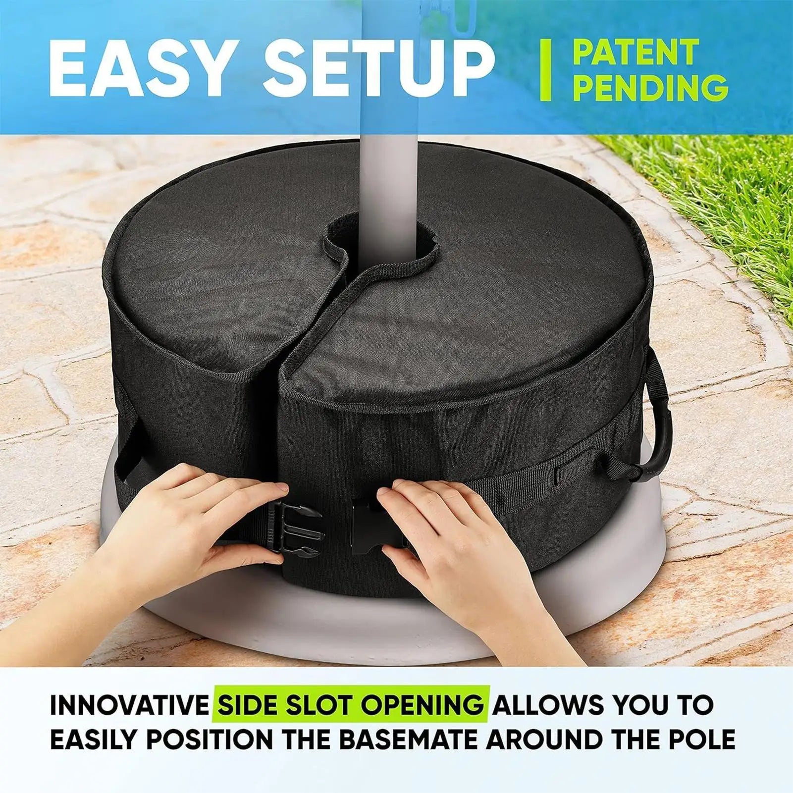 Heavy Duty Waterproof Round Umbrella Weight Bag Fillable Sandbag