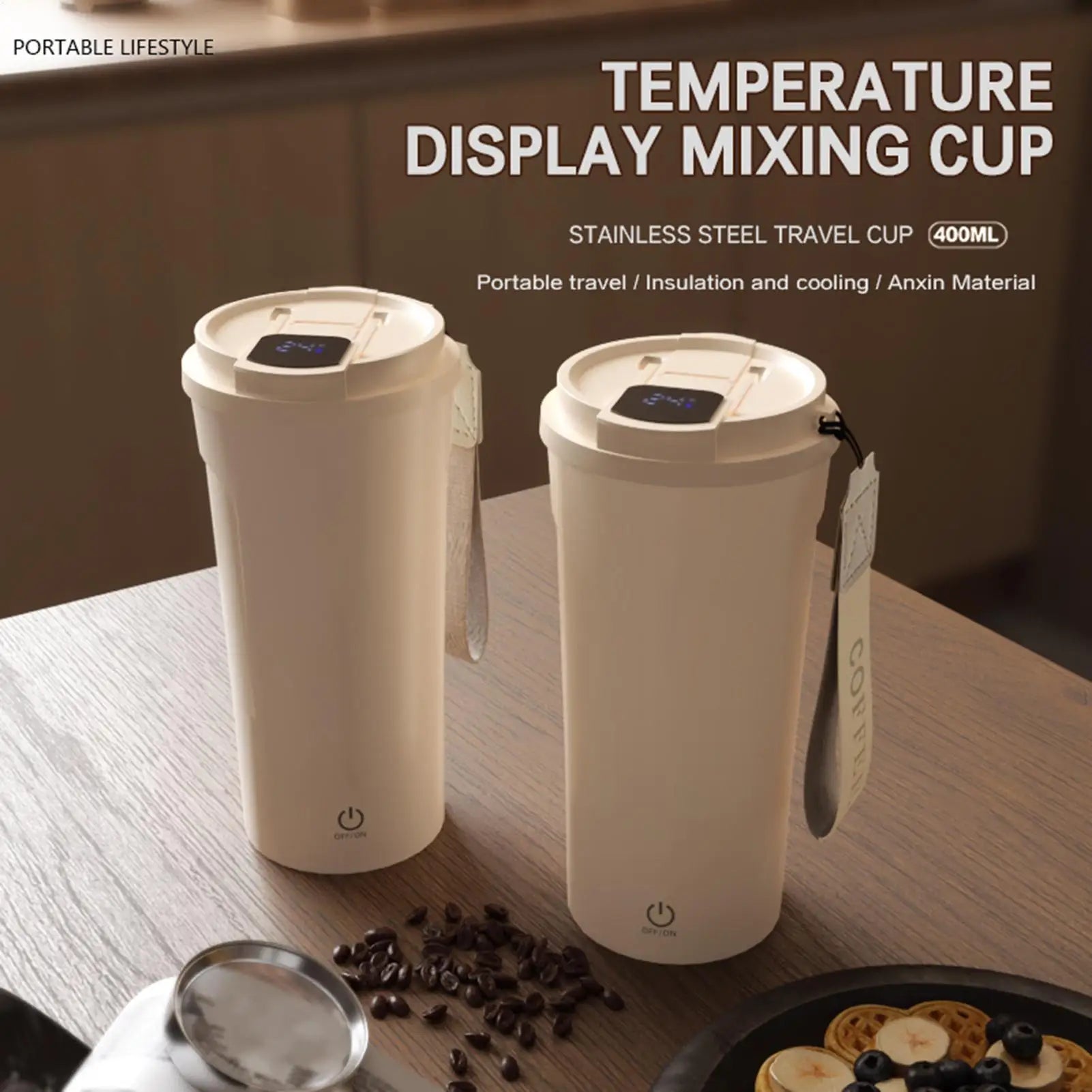 Self Stirring Cup Waterproof Straw Lid Automatic Coffee Mug Milk