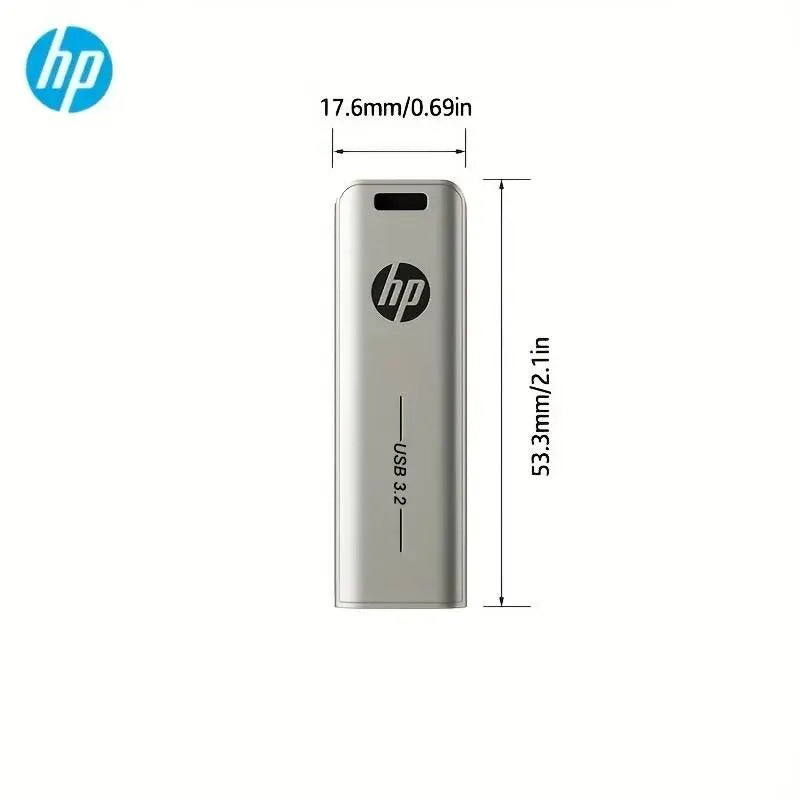 HP USB Flash Drive 3.2 32GB 64GB High Speed Sticks External Storage Metal Pen Drive Creative Personality Car Music Zpaxo