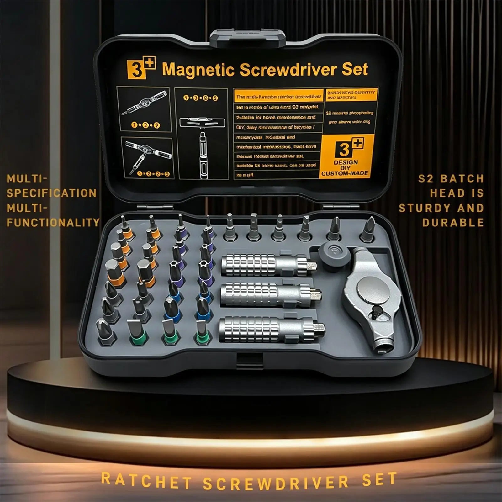 Magnetic Screwdriver Set 39-In-1 Portable Tool With Detachable Handle Computer Tools Repair Set For Electronics Computer Phone Zpaxo