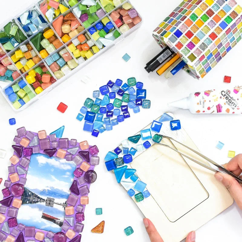 Colorful Bulk Crystal Mosaic Art Diy Glass Tile Craft Ceramic Tiles