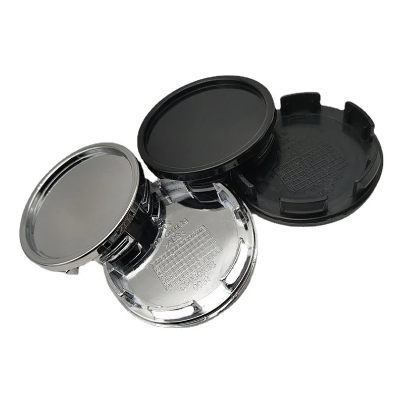 58mm ABS Wheel Center Hub Caps – 4-Pack Blank Rim Covers