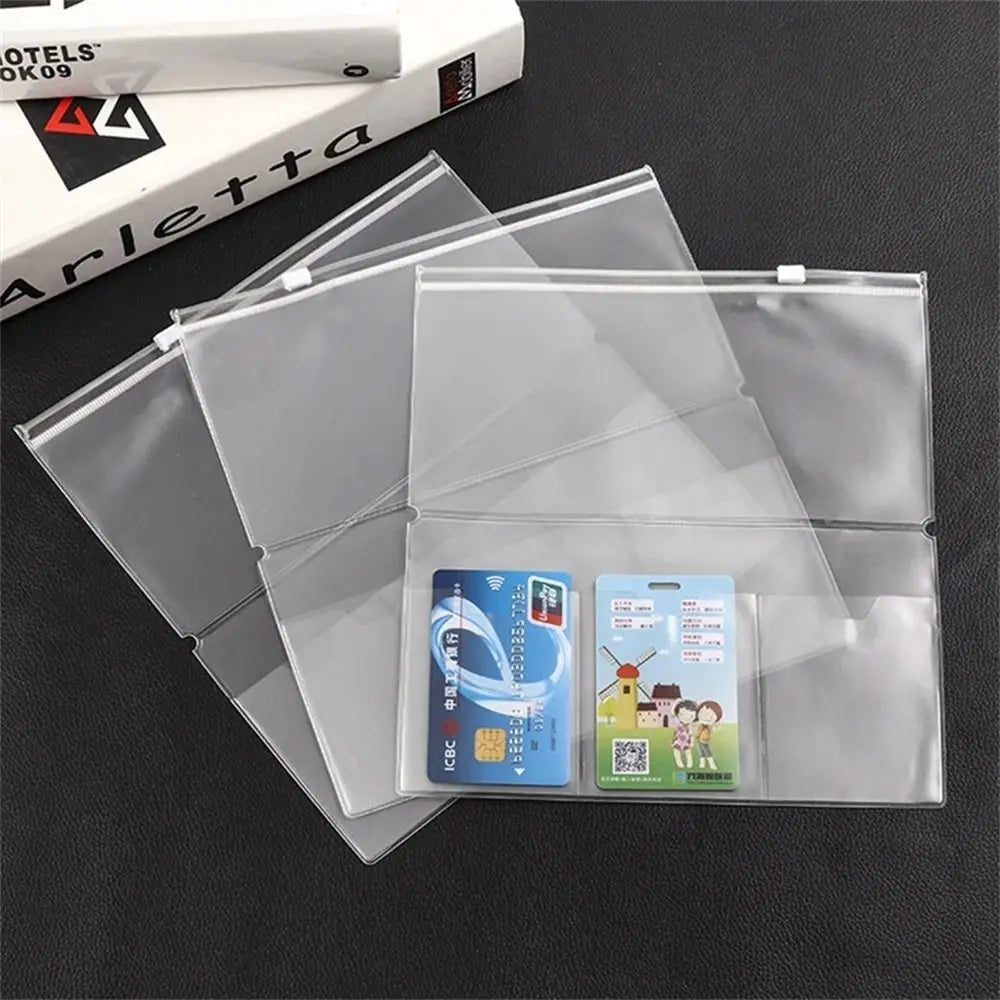 PVC Zipper Bag for Travelers Notebook Journal Planner Accessory Card Holder Storage Standard/Pocket/Passport Zpaxo