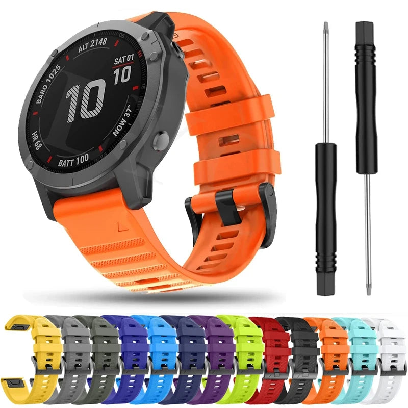 20mm 22mm 26mm Silicone Watch Strap for For Garmin Forerunner 945 935 Bracelet Wristbands For Fenix 7 7X 7S 6 6X 6S 5 5X 5S Plus Zpaxo