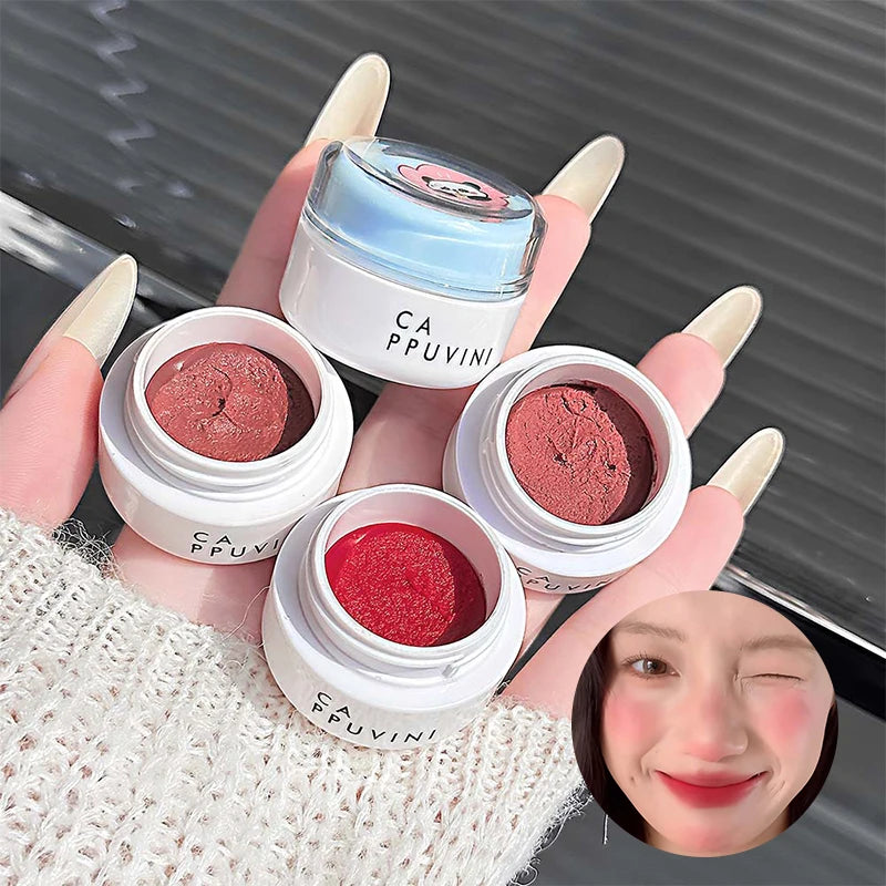 Lip and Cheek Dual-use Lip Mud Waterproof Non-Stick Cup Silky Matte Lipgloss&Blush Highly Pigmented Red Lipstick Lip Tint Makeup Zpaxo