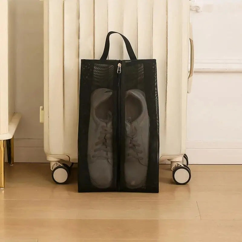 M1Pcs Large Capacity Organizer Foldable Breathable Mesh Shoe Bags Gym