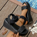 Women Wedges Sandals 2026 Fashion Platform Sandals Women Designer Lightweight Shoes Rome Elegant Casual Plus Size Woman Shoes Zpaxo black 36