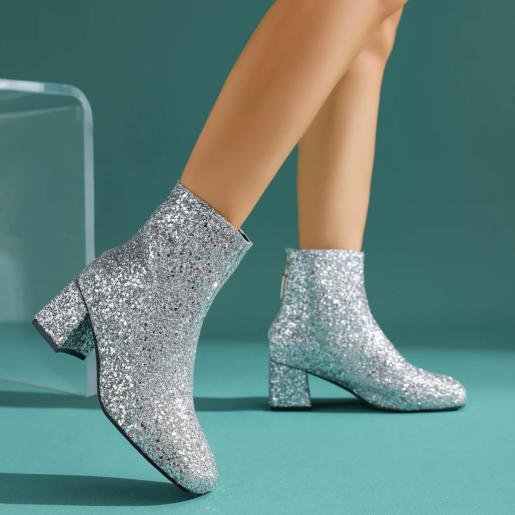 Luxury Women Ankle Boots Big Size Fashion Designer Shoes for Women Outdoor Solid Mid Calf Boots Comfortable Elegant Shoes Women Zpaxo