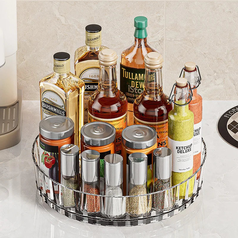 360° Rotating Storage Tray – Kitchen & Bathroom Organizer