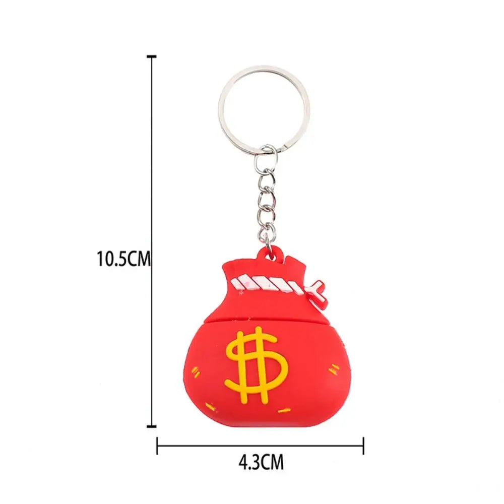 PVC Chinese New Year Keychain Cartoon Trinket Lucky Charm Bag Car Key Chain Ins Chinese Style Dragon Year Cartoon Keyring Zpaxo