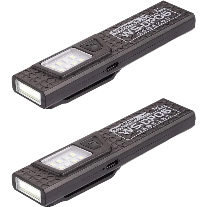 Mini Rechargeable LED Flashlight – Magnetic & Waterproof LED Pocket Flashlight Zpaxo 2PCS