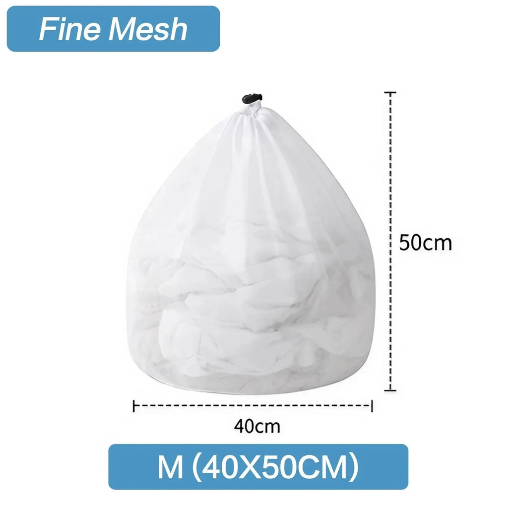 Drawstring Mesh Laundry Bag – 4 Sizes, Fine & Coarse Mesh Mesh Laundry Bag Zpaxo M 40x50cm Fine