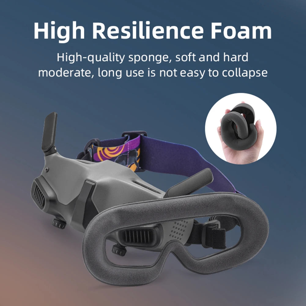 Sponge Flying Glasses Eye Pad Comfortable Eye Cushion Cover Anti-Light Leakage Face Padding Accessories for DJI AVATA Goggles 2 Zpaxo