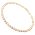 Natural Wood Bead Wreath Stainless Steel Hoop DIY Craft Boho