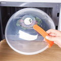 NEW Microwave Oil-proof Cover High Temperature Resistant Heating Cover Food Warming Cover with Steam Vent Fresh-keeping Cover Zpaxo Transparent