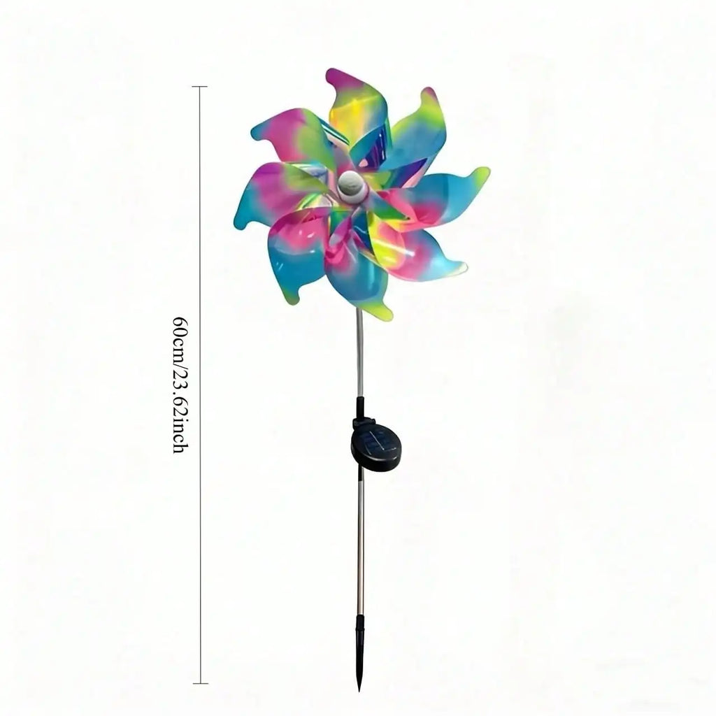 Bright Rotating Solar-powered Windmill Light It's Also Perfect