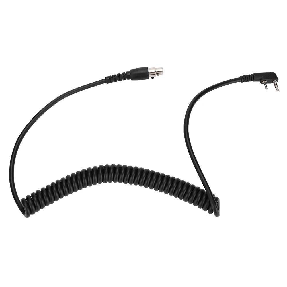 2-Pin 5-Pin Coil Cord Cable HYT Relm Two Way Radios Headsets Audio