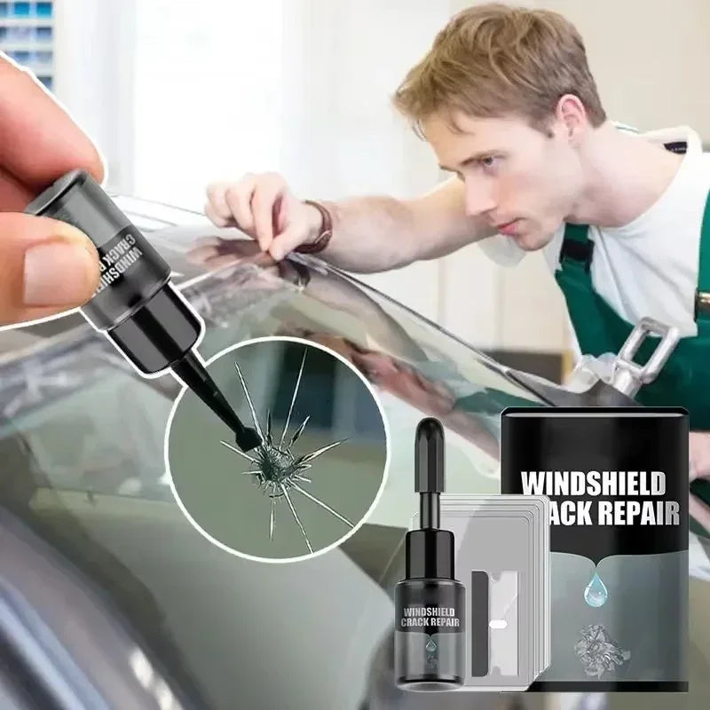Windshield Repair Kit – Crack & Scratch Restore Fluid + Curing Film
