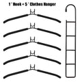 5 Layer Mounted Hanger Household One-piece Clothes Detachable Storage