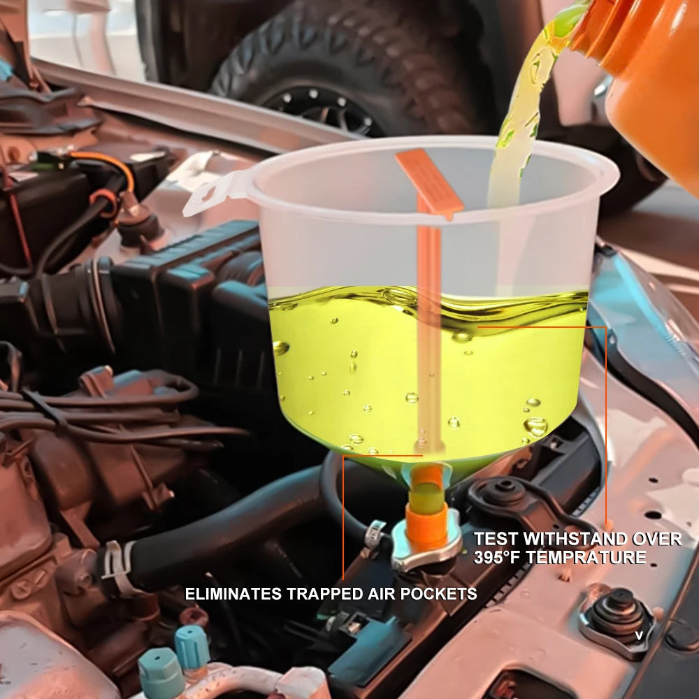 Plastic Filling Funnel Spout Car Accessories Spill Proof Coolant Pour