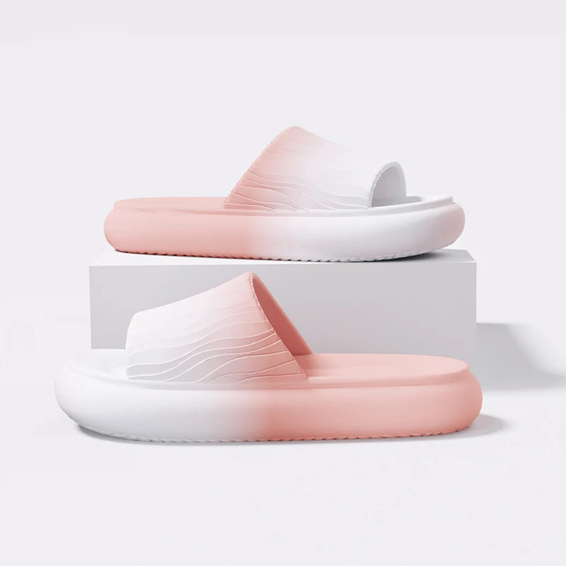 Summer Thick Sole Slippers Men Women EVA Soft Bottom Indoor Home