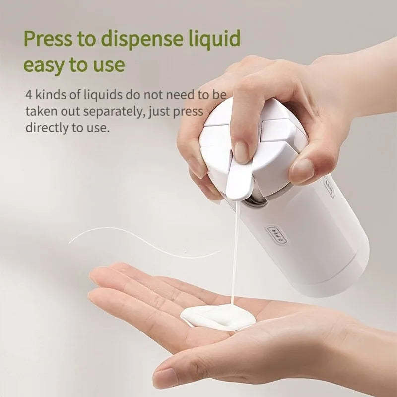 4-in-1 Leak-proof Travel Bottles Refillable Plastic Dispenser Shampoo