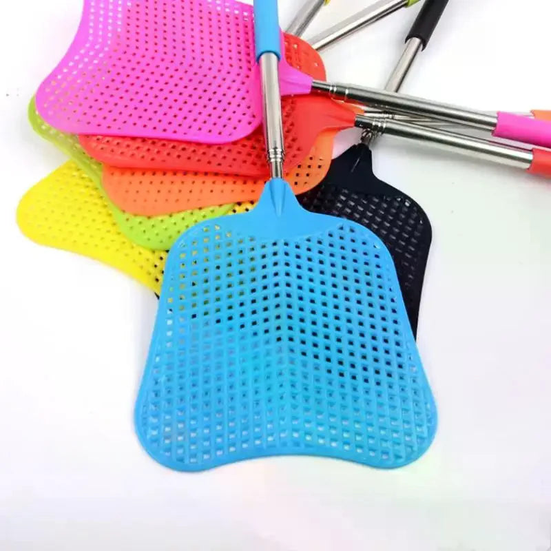 Telescopic Fly Swatters Durable Plastic Heavy Duty Flyswatter With Stainless Mosquito Repellent Tool Home Accessories Tools Zpaxo