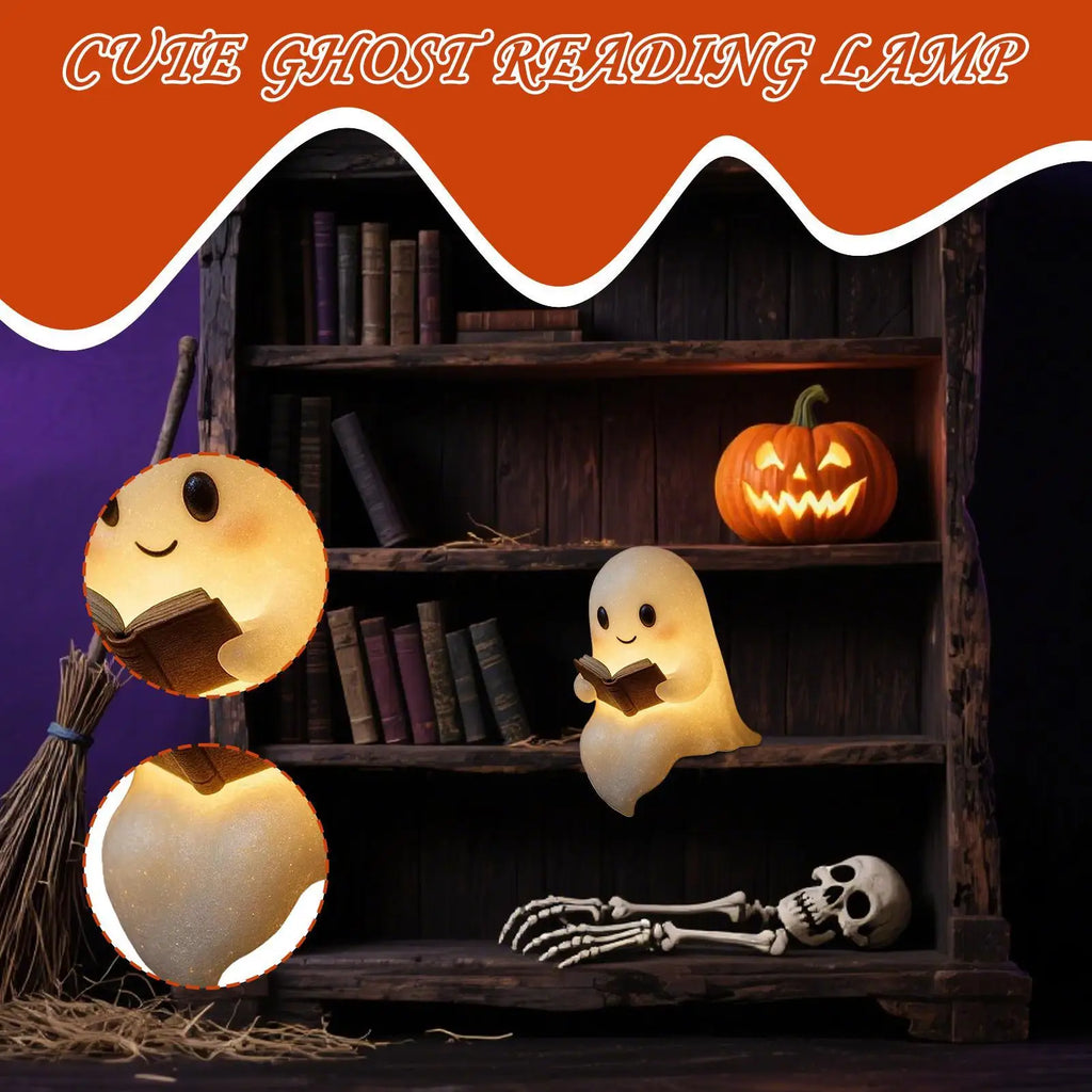 Halloween Ghost Lamp LED Night Light Cute Reading Ornament Bedroom