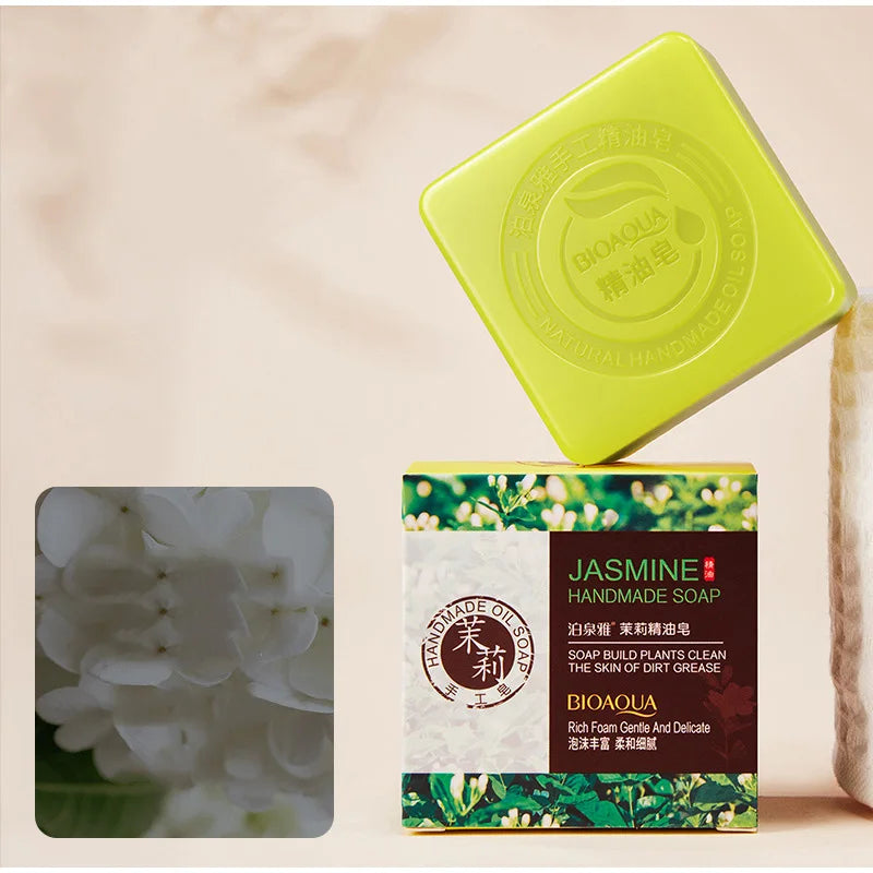 Bamboo Charcoal Handmade Soap – Deep Cleanse & Oil Control Charcoal Cleansing Soap Zpaxo Jasmine soap