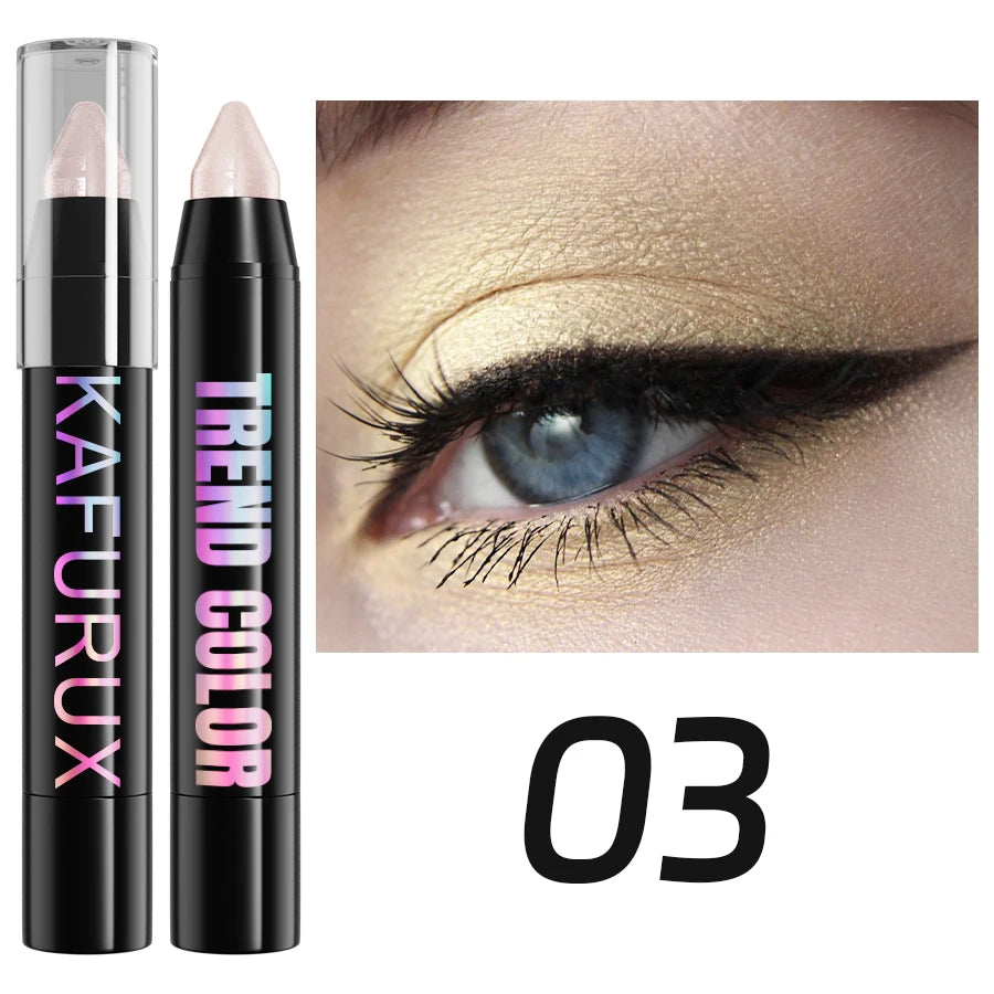 19 Smoky Dark Green Eyeshadow Pen Stick Waterproof Metallic Glitter