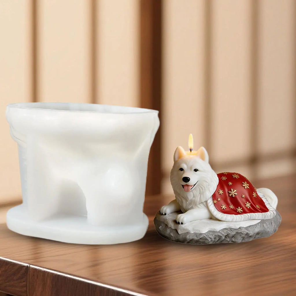 Dog Candle Mold Animal Epoxy Casting Mould 3D Soap Wax Cake DIY Home