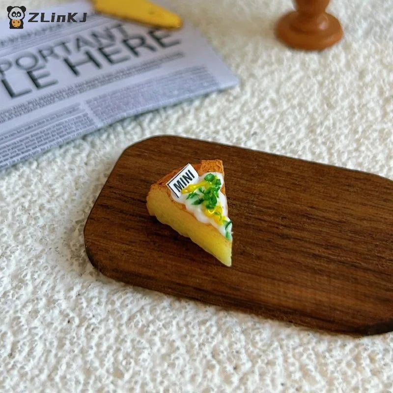 ▶1Pc Doll House Kitchen Furniture Accessories 1/12 Dollhouse Miniature Basque Cake Bread DIY Dessert Mini Food Cream Dessert Zpaxo
