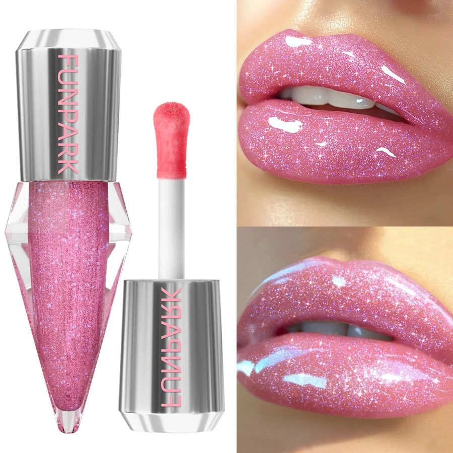 8 Colors Moisturizing Diamond Shimmer Glitter Lip Gloss Makeup