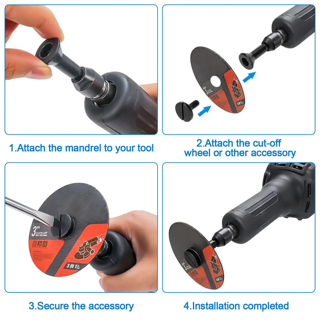 Mounting Mandrel Fit Circular Saw Blade Die Grinder Connecting Rod