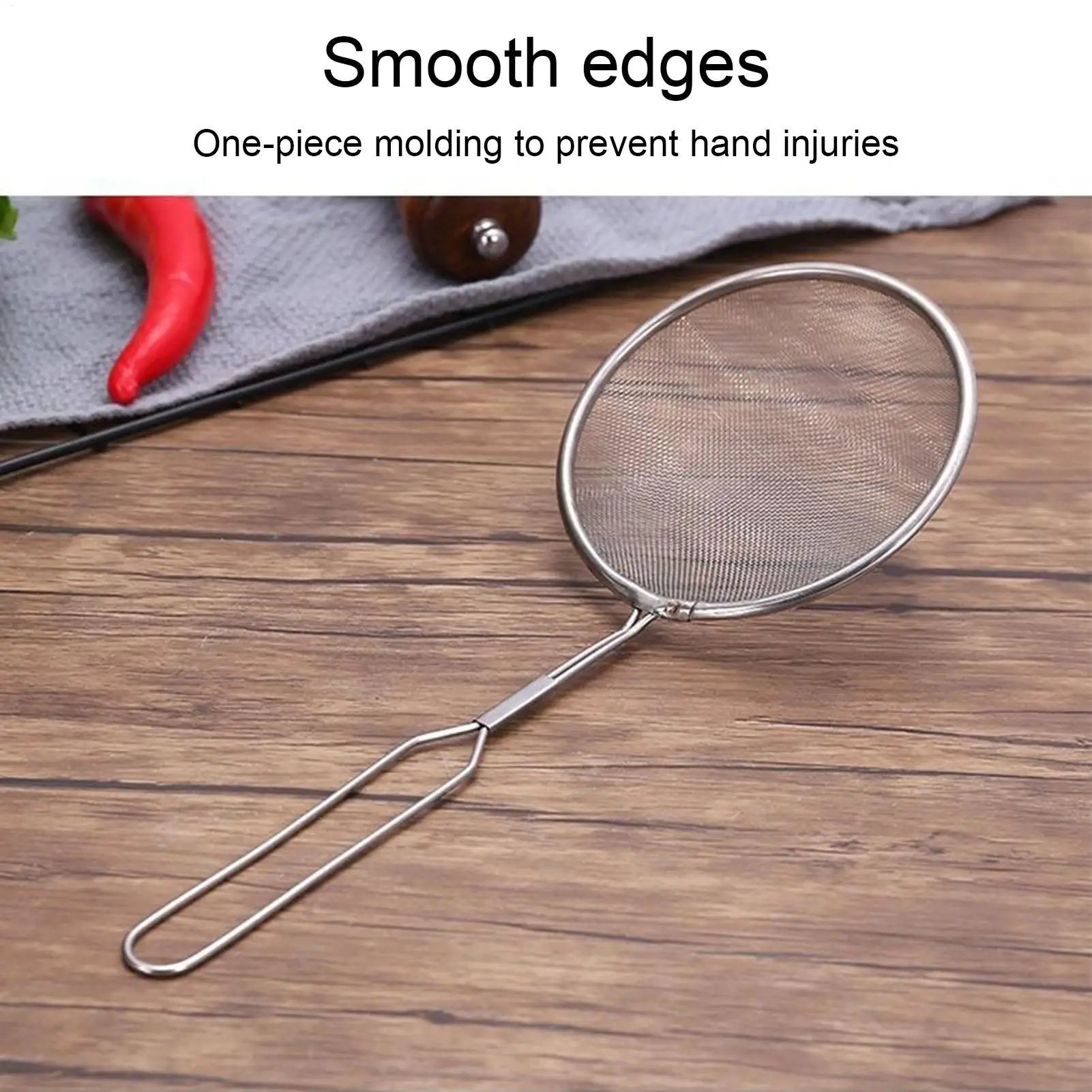 Fine Mesh Strainers Stainless Steel Sieve Kitchen Metal Colander