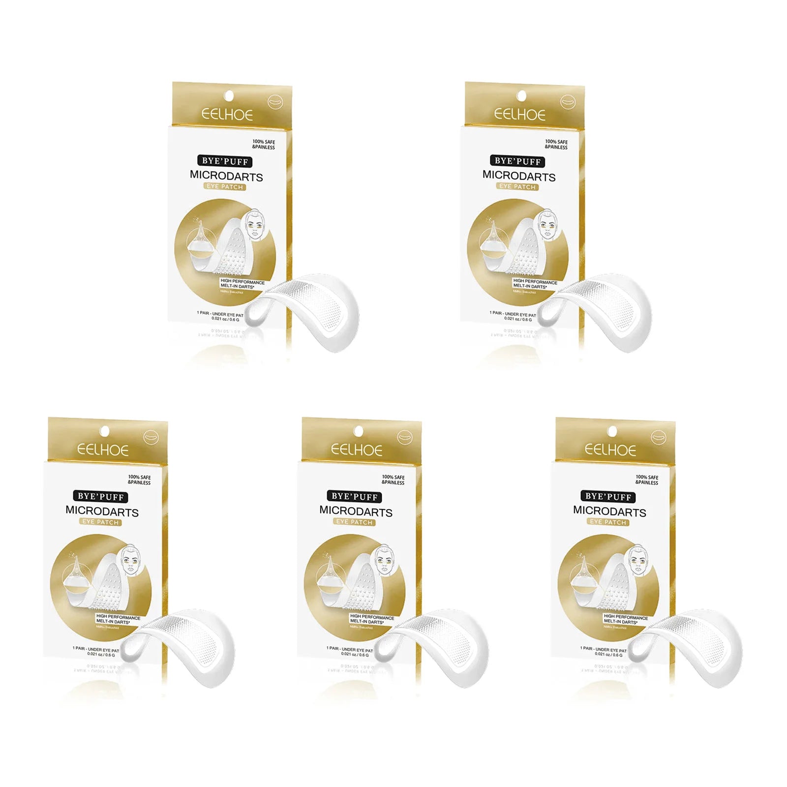 Hyaluronic Acid Microneedle Eye Patches – Dark Circles & Puffiness Microneedle Eye Patches Zpaxo 5 pairs